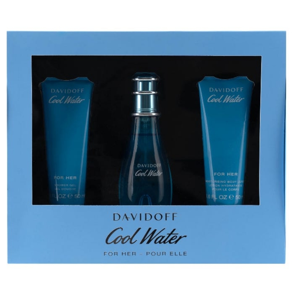 Davidoff Cool Water for Her Gift Set - Shower Gel, Body Lotion